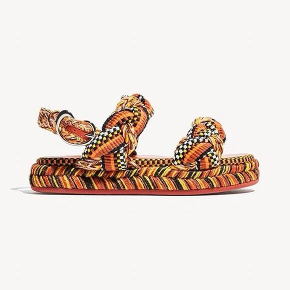Amambaih Paris Orange Woven Rope MARIA Sandals Size 38 - Picture 1 of 9